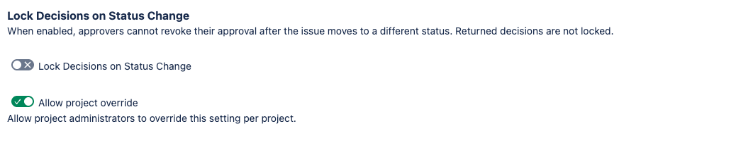 Decision Locking